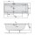 CLEO Rechteckwanne mit Rahmengestell 170x70x48cm, weiss