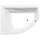 TANDEM asymmetrische Badewanne 170x130x50cm, links, weiss
